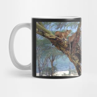 Young Lions in a Tree Mug